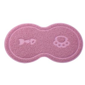 Dog Cat Bowl Mat Pet Food Water Feeding Mat Non-slip Pet Dish Tray Mat Paw Clean Placemat (Option: No8_Pink)