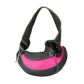 Pet Carrier for Dogs Cats Hand Free Sling Adjustable Padded Strap Tote Bag Breathable Shoulder Bag Carrying Small Dog Cat (Option: Pink_S)