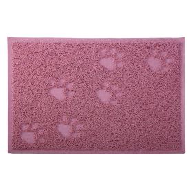 Dog Cat Bowl Mat Pet Food Water Feeding Mat Non-slip Pet Dish Tray Mat Paw Clean Placemat (Option: Square_Pink)
