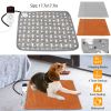Pet Heating Pad Waterproof Electric Heating Mat Warming Blanket with 9 Heating Modes 4 Timer Settings Washable Cover Chew Resistant Cord Case