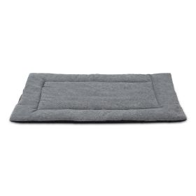 Dog Bed Mat Comfortable Fleece Pet Dog Crate Carpet Reversible Pad Joint Relief For S/M/L Dogs w/ Water Resistant Breathable Cushion Pad Sofa Car Seat (Option: S)