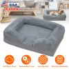 Pet Dog Bed Soft Warm Plush Puppy Cat Bed Cozy Nest Sofa Non-Slip Bed Cushion Mat Removable Washable Cover Waterproof Lining For Small Medium Dog