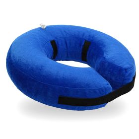 Dog Protective Inflatable Collar Pet Puppy Cat Not Block Vision E-Collar Adjustable Pet Recovery (Option: XL)