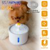 2.4L Automatic Dog Cat Water Fountain Electric LED Pet Flower Water Dispenser Ultra Silent Health Cat Waterer Auto Off Level Window