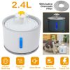 2.4L Automatic Dog Cat Water Fountain Electric LED Pet Flower Water Dispenser Ultra Silent Health Cat Waterer Auto Off Level Window